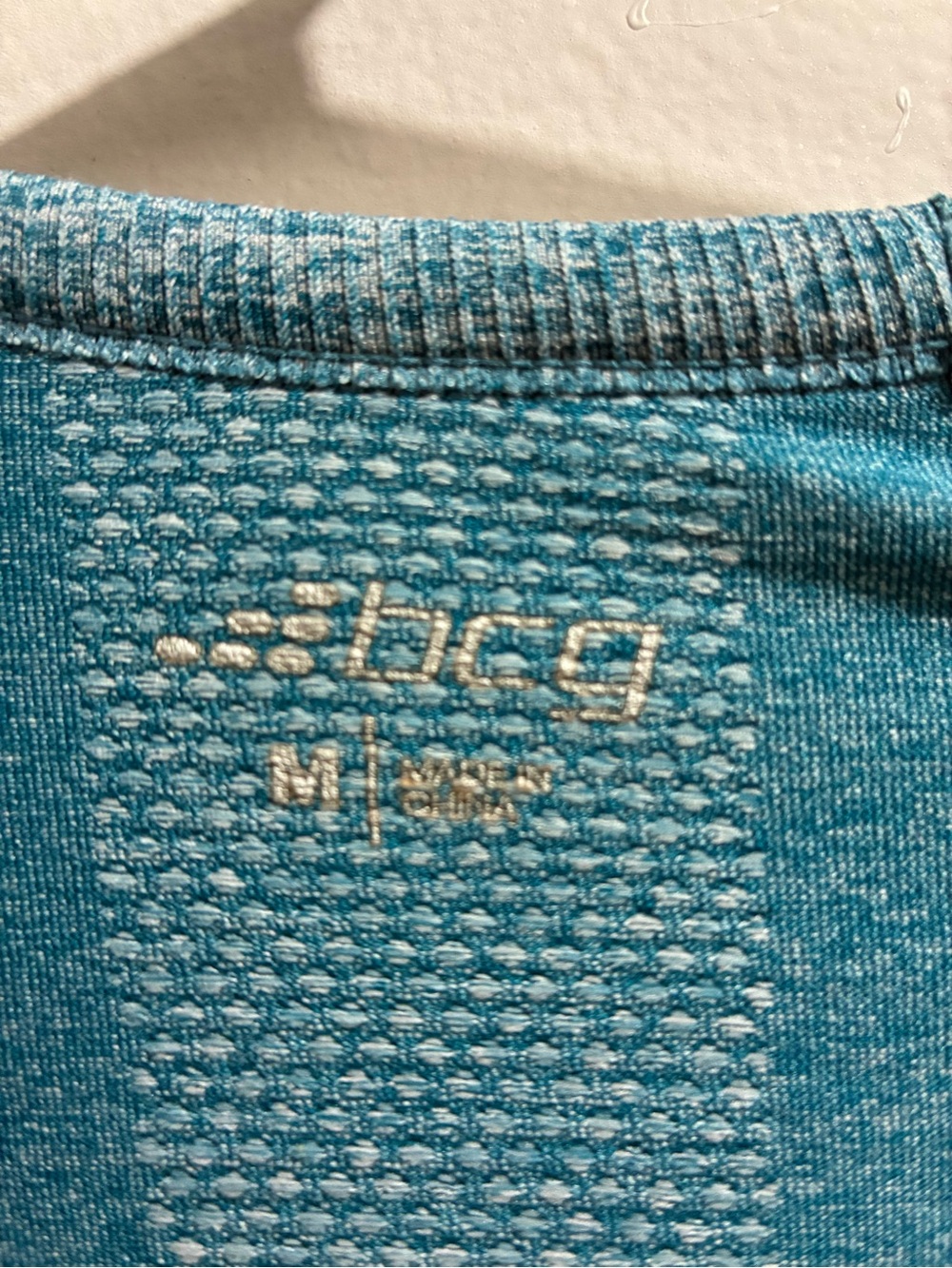 Teal Ribbed Performance Top - Picture 3 of 3